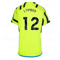 Camisa de time de futebol Arsenal Jurrien Timber #12 Replicas 2º Equipamento Feminina 2023-24 Manga Curta